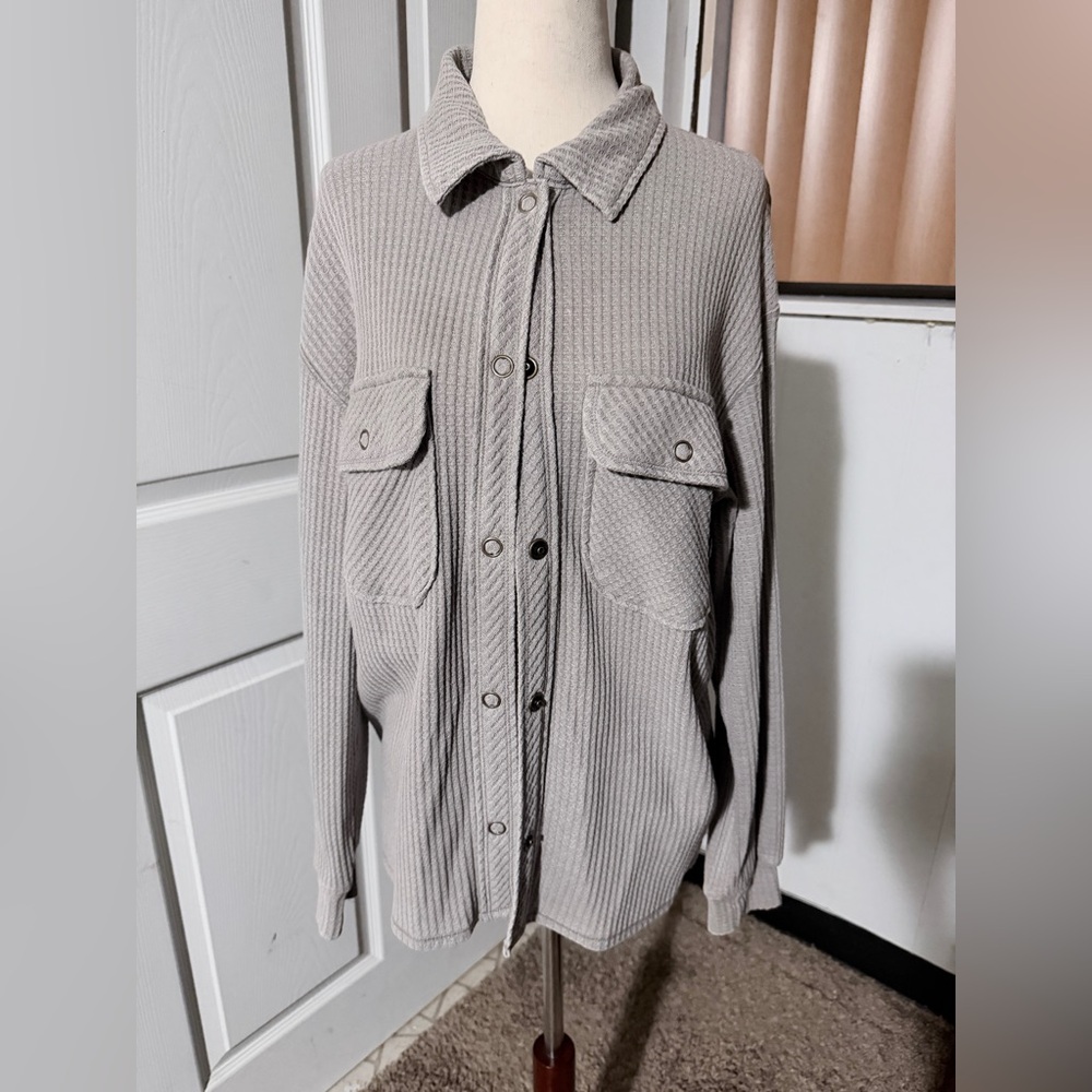 Rewind Gray Textured Jacket